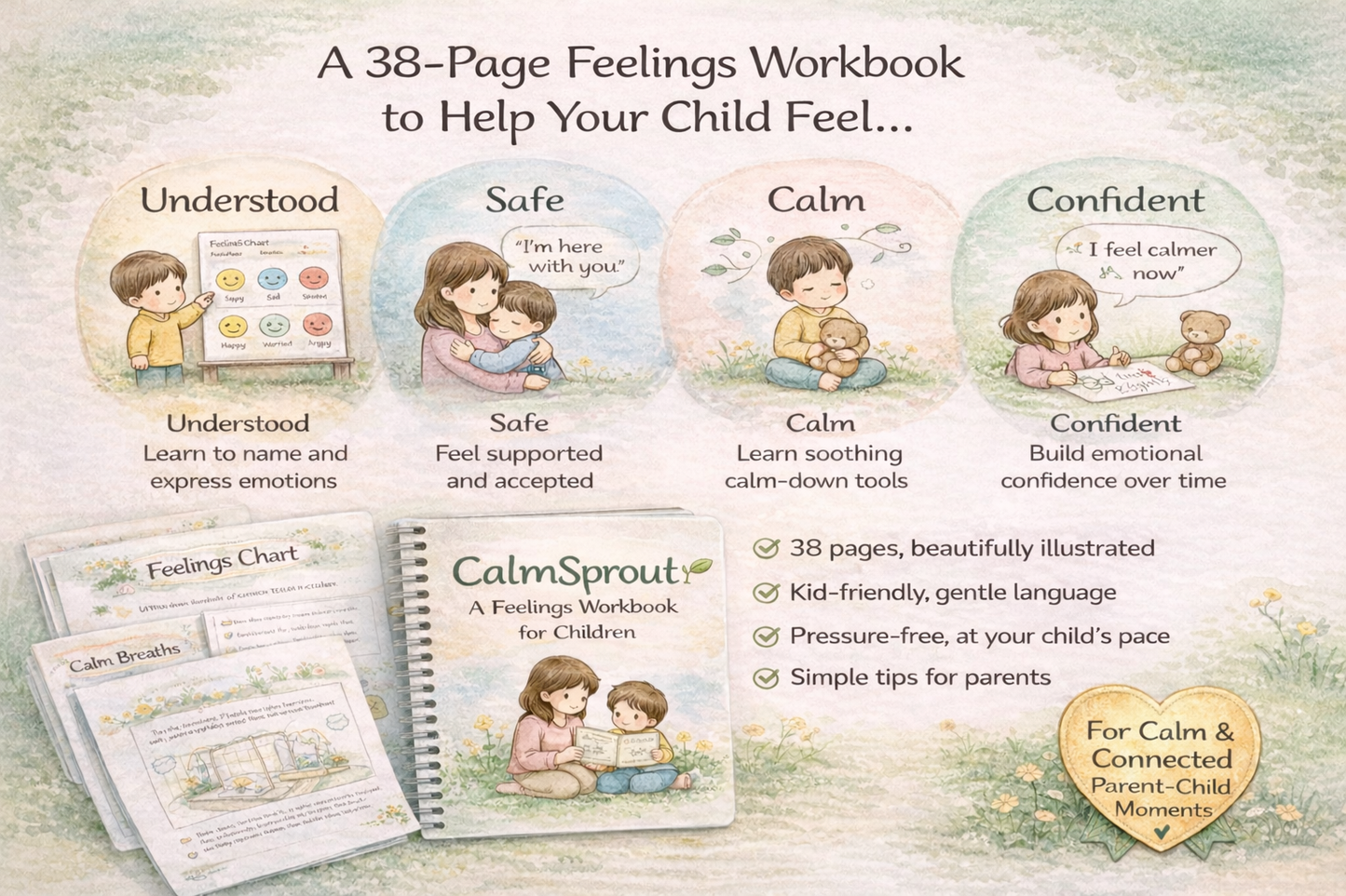 Big Feelings Workbook Bundle for Children (Age 4-8)