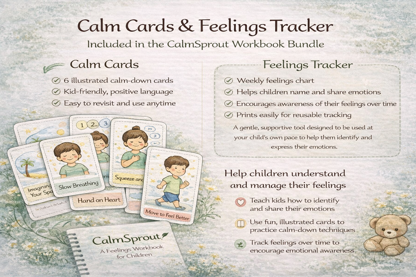 Big Feelings Workbook Bundle for Children (Age 4-8)