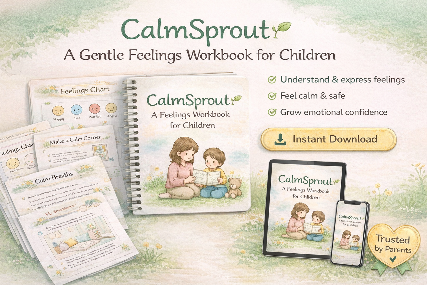 Big Feelings Workbook for Children (Age 4-8)