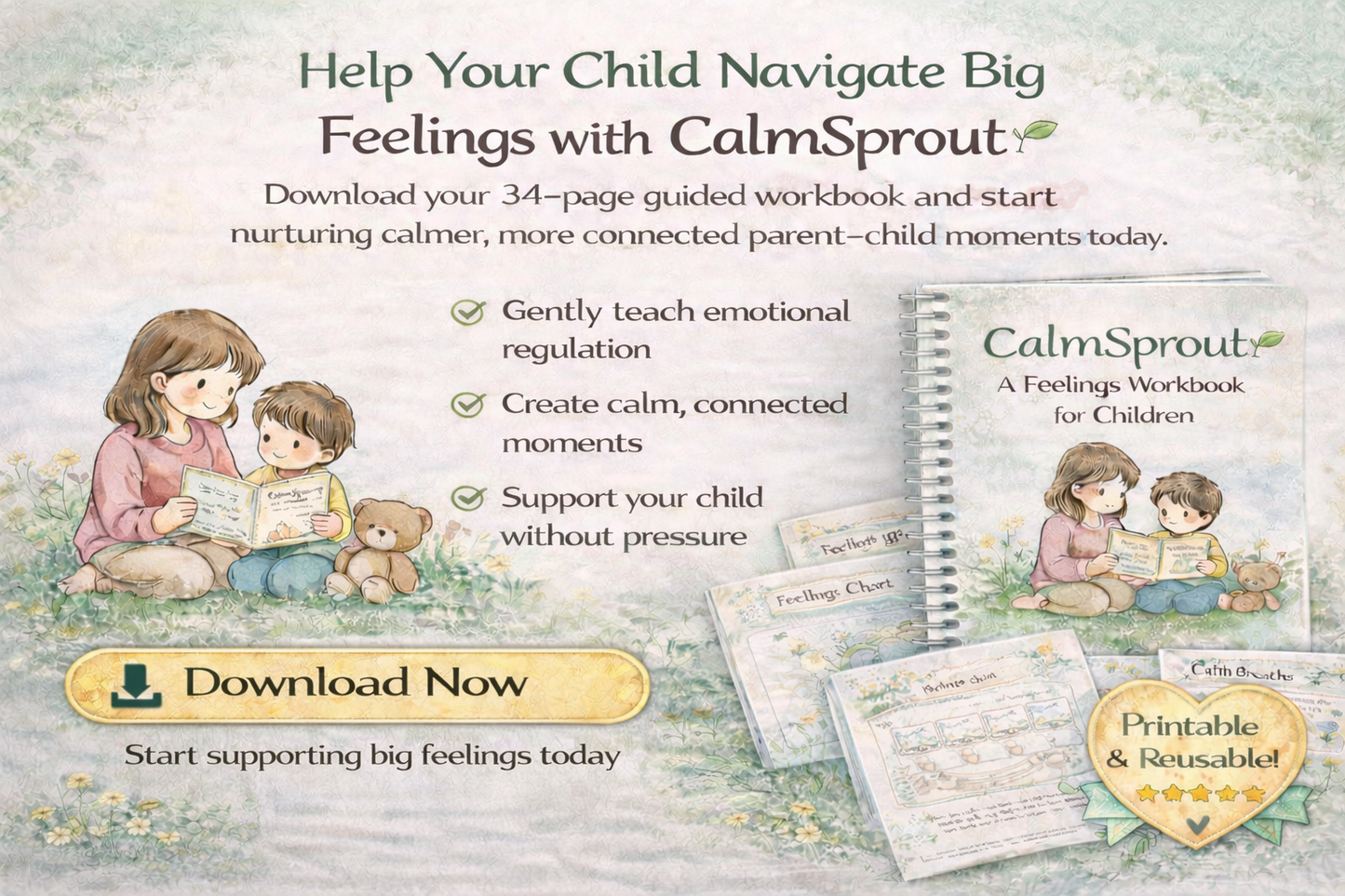 Big Feelings Workbook for Children (Age 4-8)